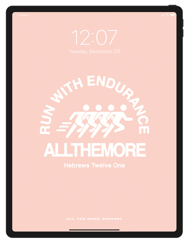 Run With Endurance Pink iPad Lock Screen