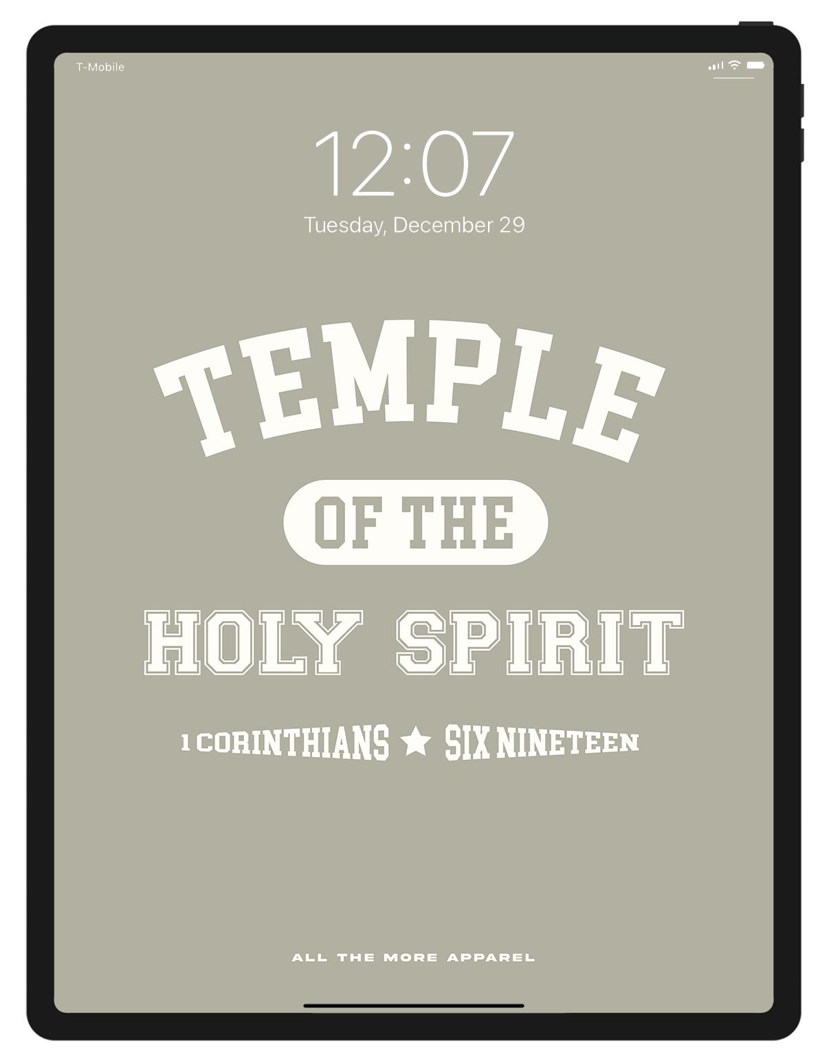 Temple iPad Lock Screen